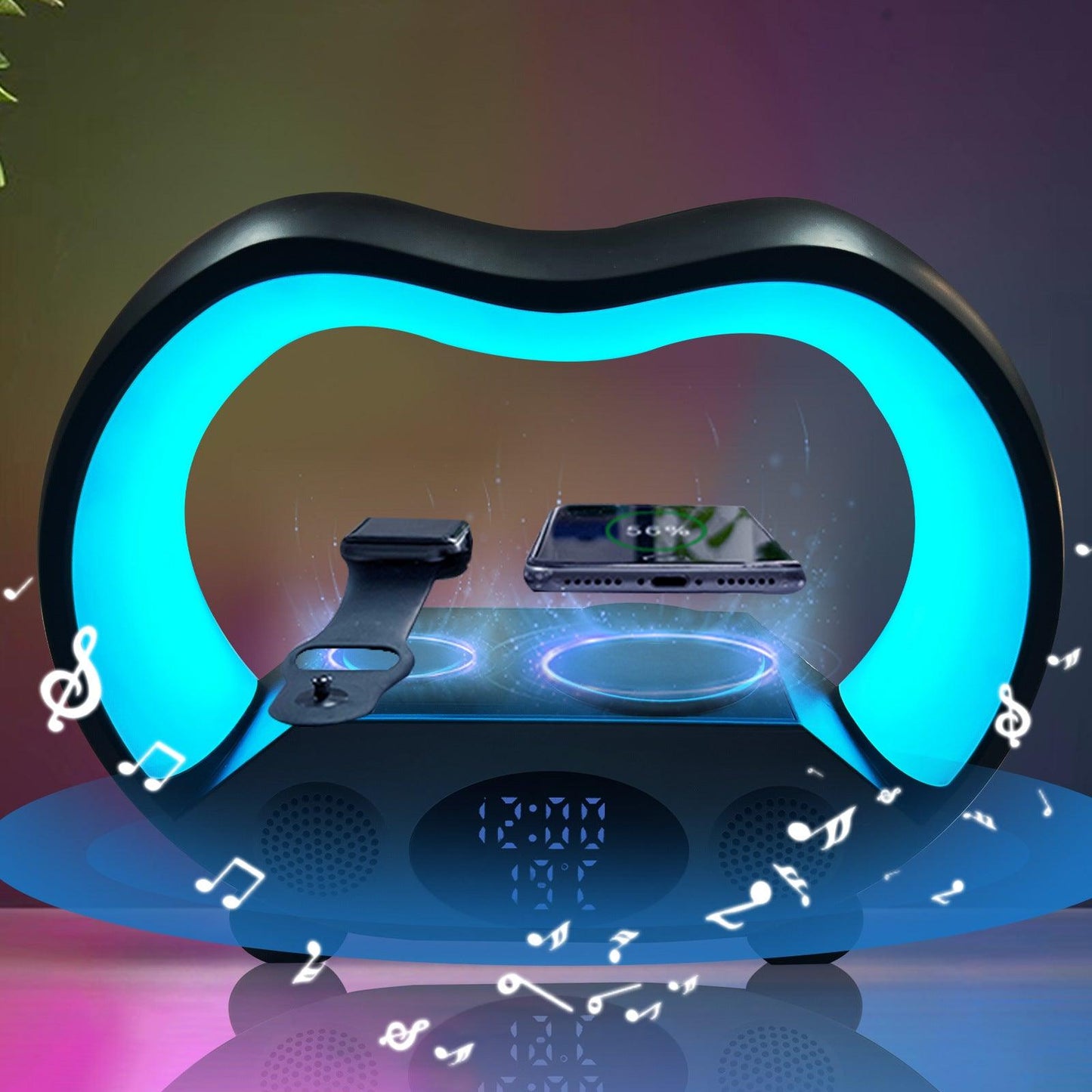 All-in-One LED Lamp with Bluetooth Speaker & Charger - EASYBUY