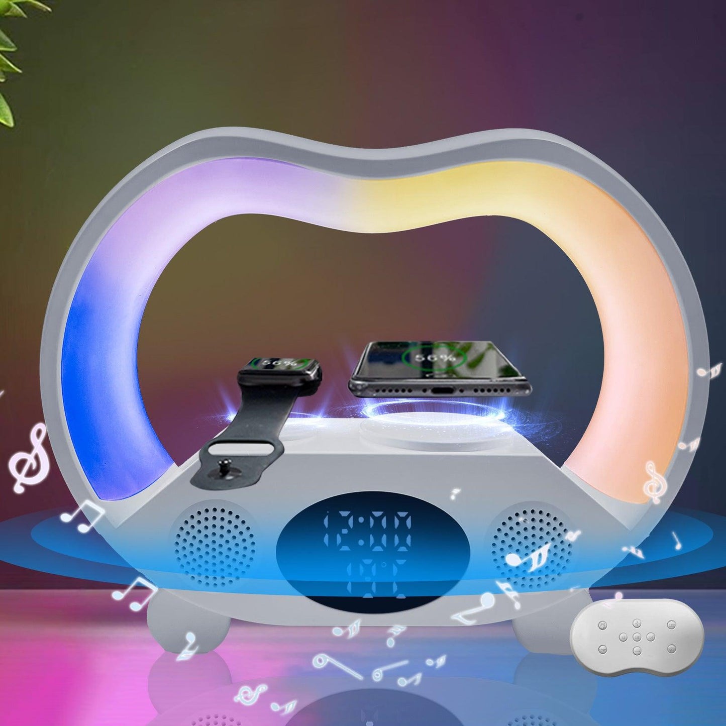 All-in-One LED Lamp with Bluetooth Speaker & Charger - EASYBUY