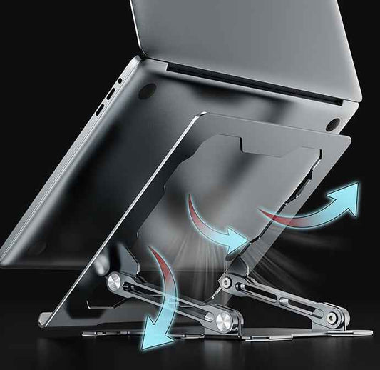 Adjustable Aluminum Laptop Stand - Foldable and Portable