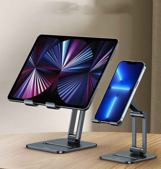 Adjustable Metal Phone and Tablet Stand - Foldable
