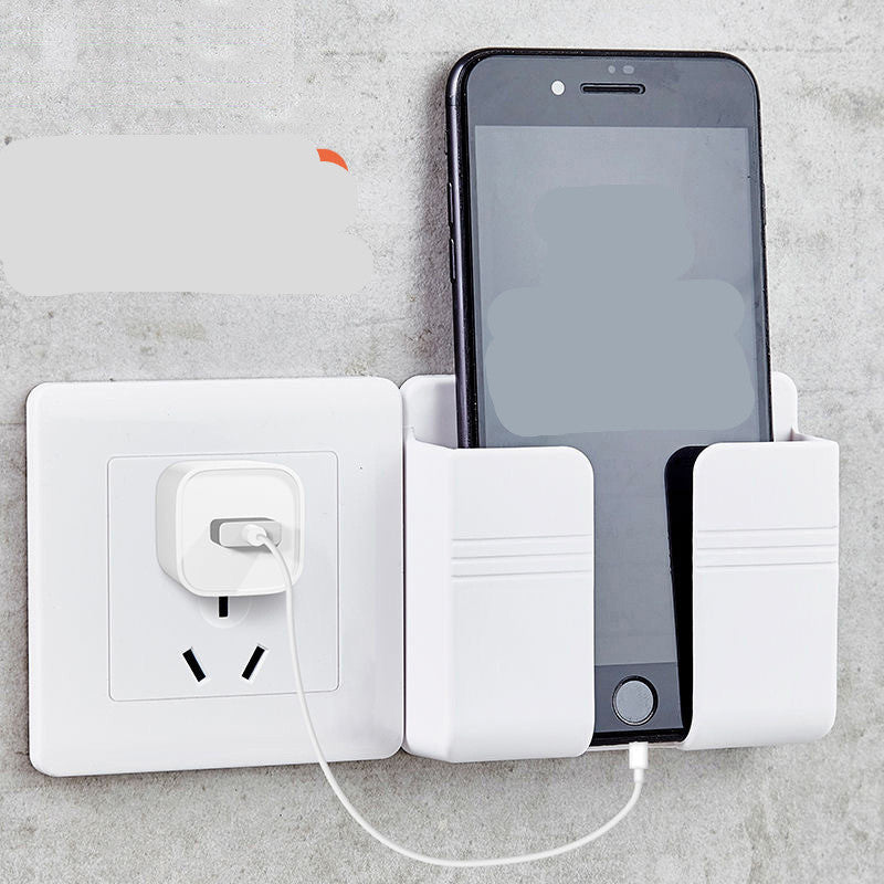 Sticky storage box for charging mobile phones