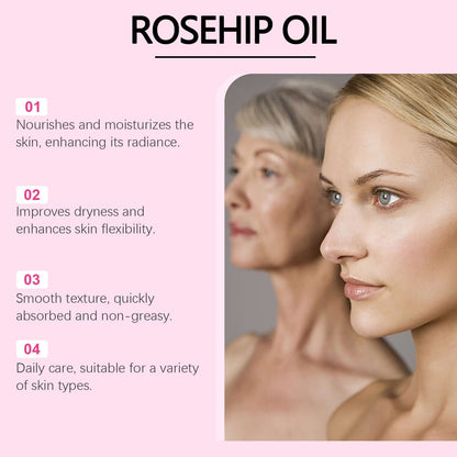 Lightweight rose fruit seed oil for glowing skin
