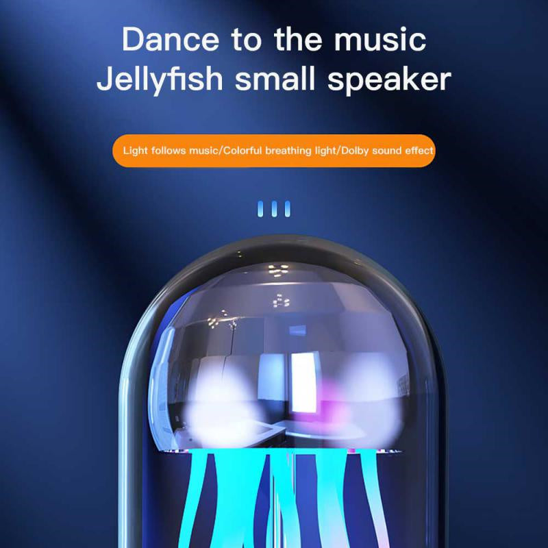 JellyGlow 3in1 colorful jellyfish lamp with clock and speaker