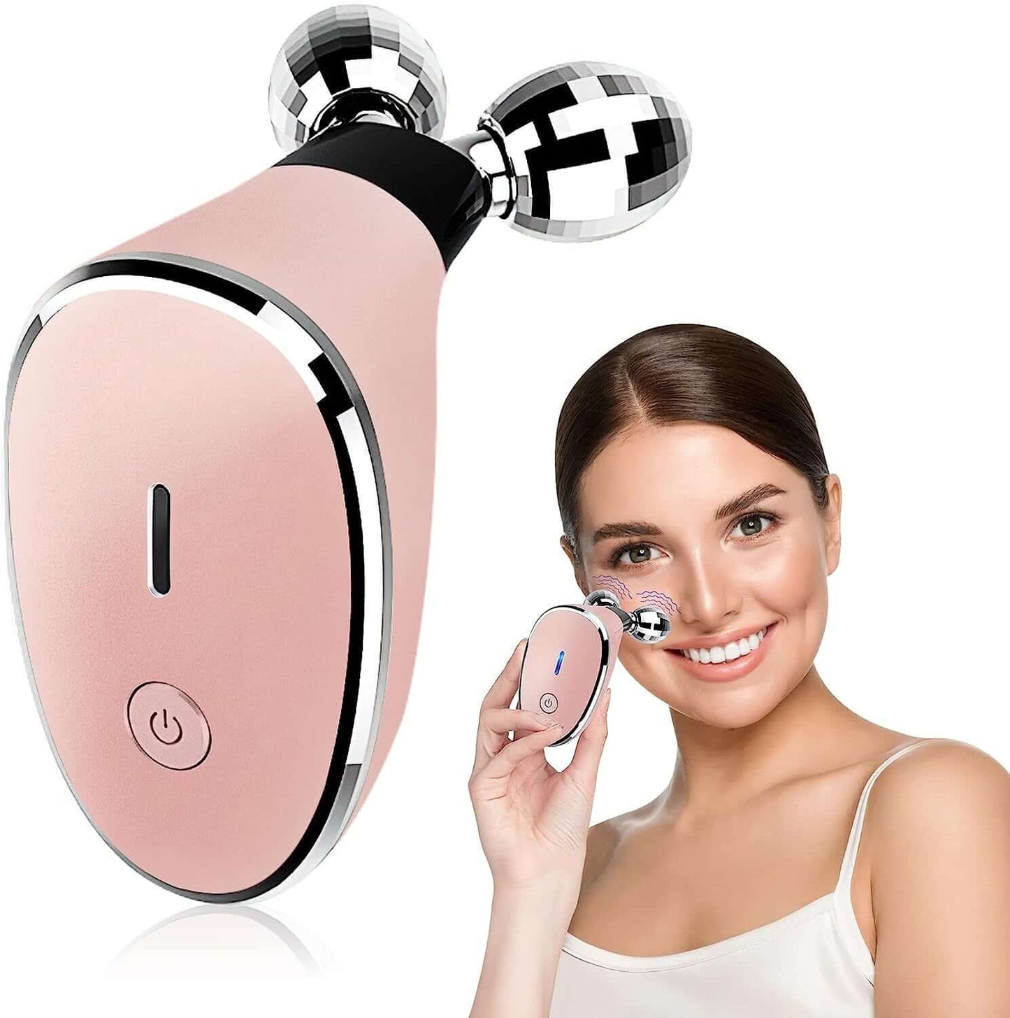 Therapeutic EMS facial massager for skin lifting