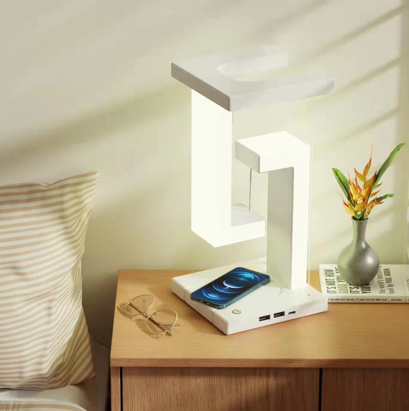 Compact AuraDock Smart Lamp for bedside or desk - EASYBUY