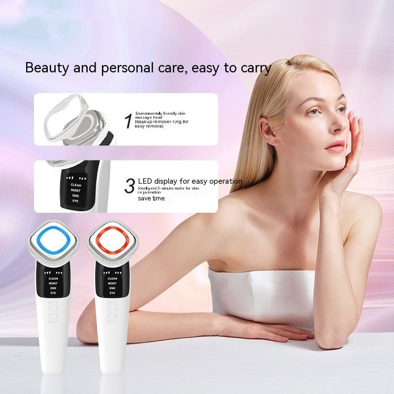 Household facial cleaner and massage device