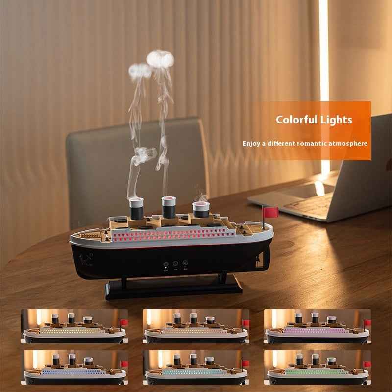 Ultrasonic Titanic diffuser close-up with water tank