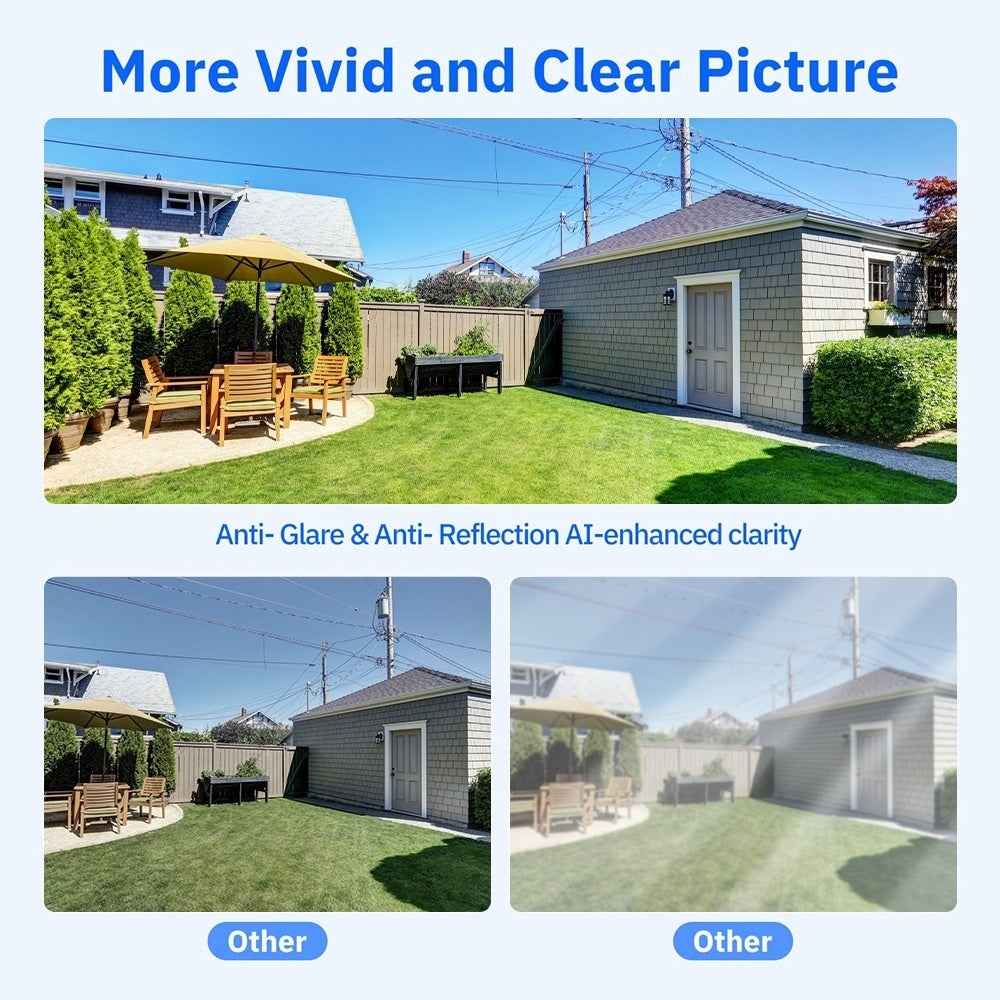 Wireless window camera with two-way audio speaker detail