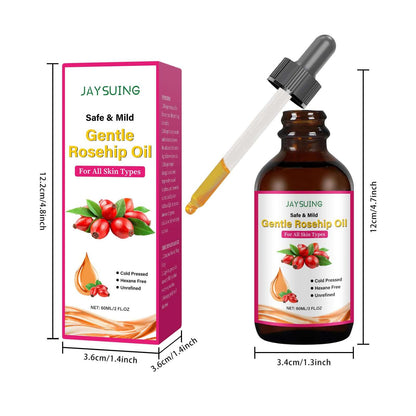 Moisturizing facial oil with rose fruit seed extract