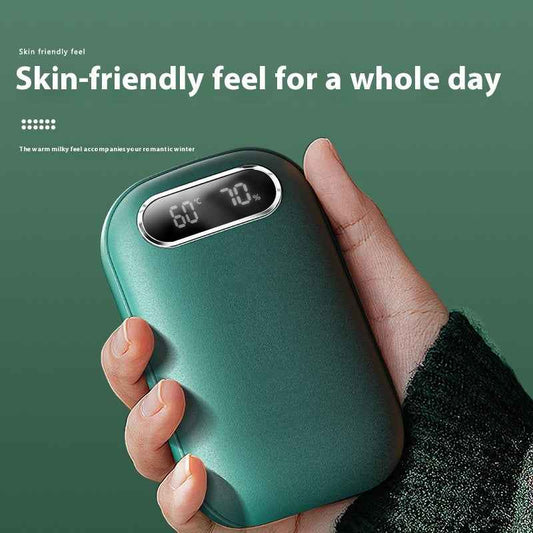 Rechargeable Hand Warmer - Double-Sided Heating with Digital Display