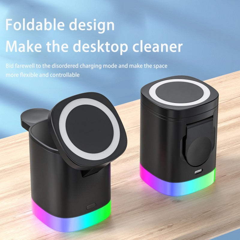 Fast charging RGB 3-in-1 station for iPhone, Watch, AirPods