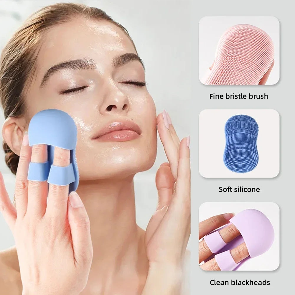 Mini Facial Brush silicone exfoliator set
