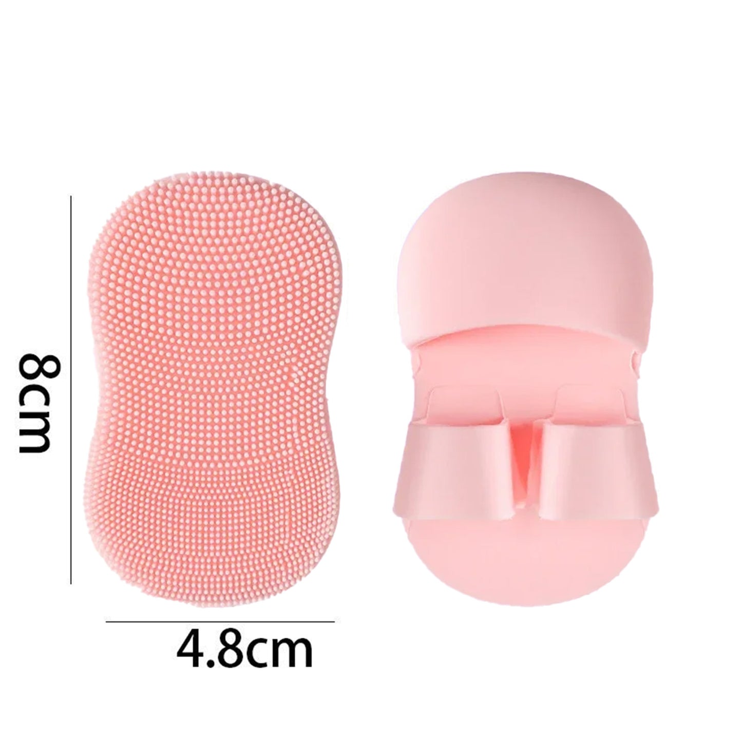 Handheld facial brush for deep cleansing