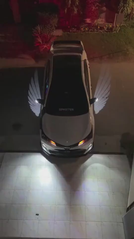 Car Rearview Mirror Angel Wings Lamp – LED Courtesy Light